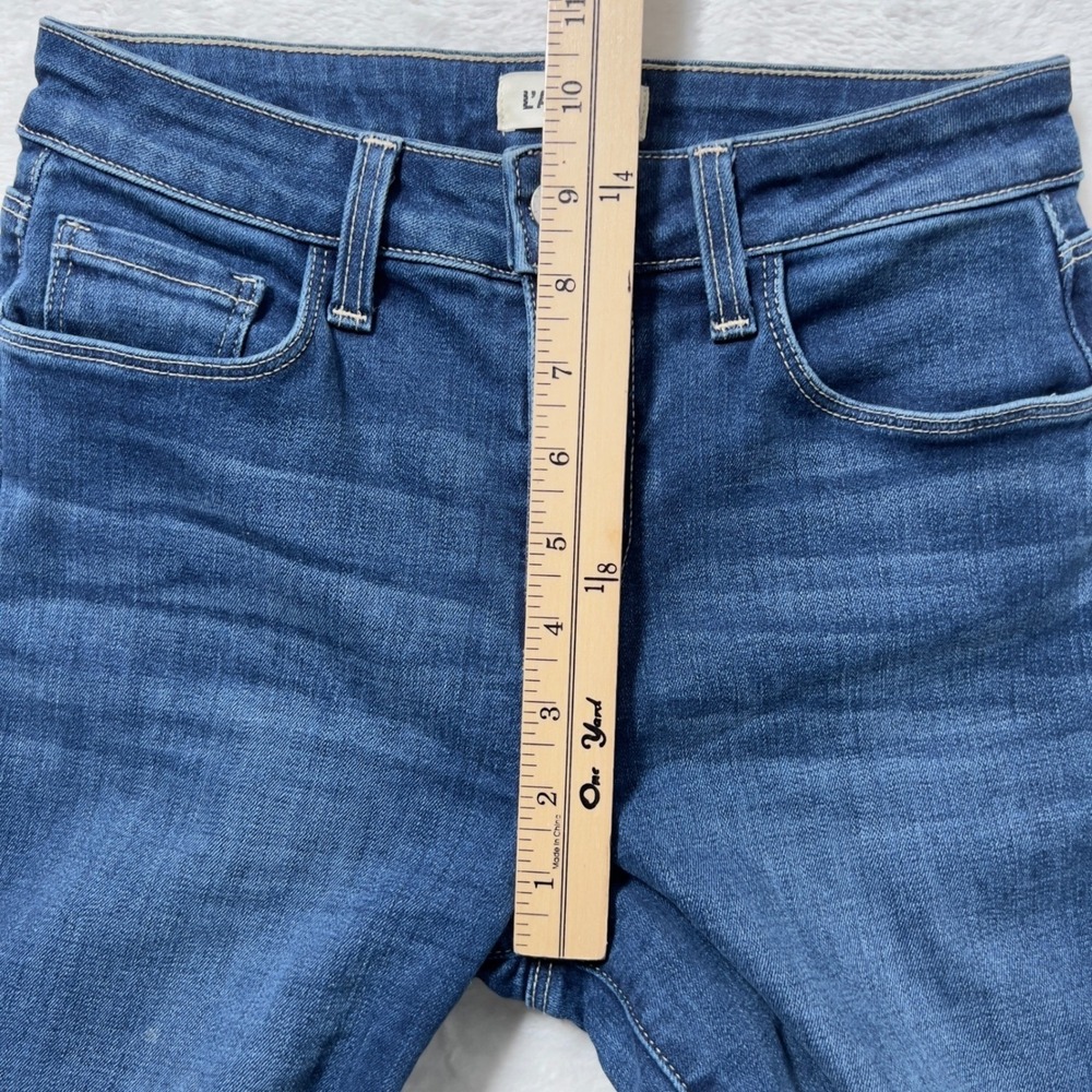 L'AGENCE Ruth High Rise Straight Raw Hem Jeans Women Sz 24 Blue Marlin - Picture 12 of 14